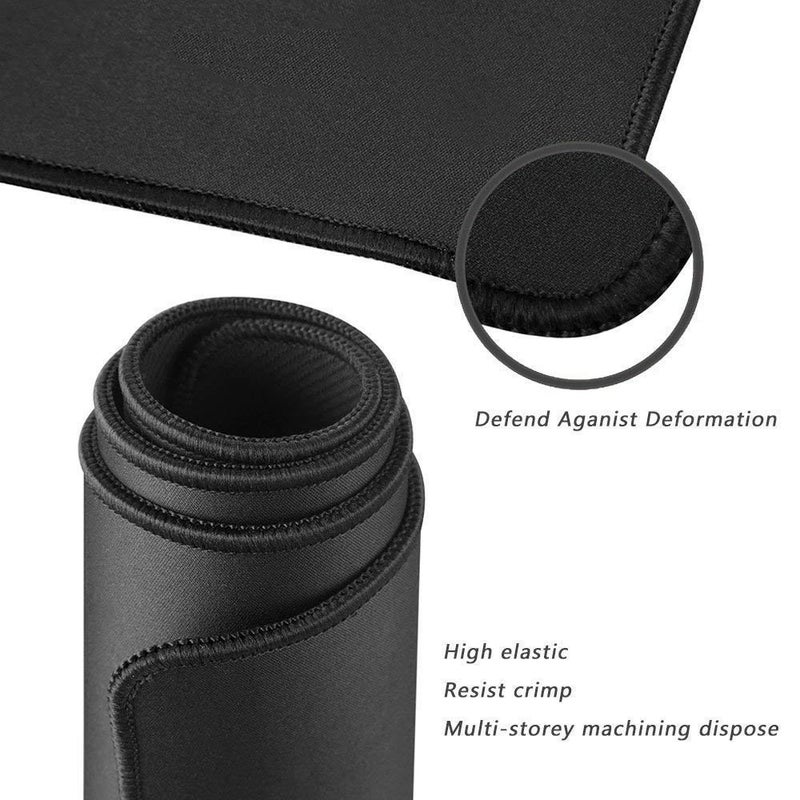 YEBMoo Extra Large Gaming Mouse Pads/Extended Protective Office Desk Mouse Mat Non-Slip Professional Precision Tracking Surface (35.4" x 15.7") for PC Computer Laptop (90x40Black001) - Image 5